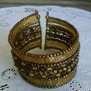 BOHO Seed Glass Bead Cuff Bracelet